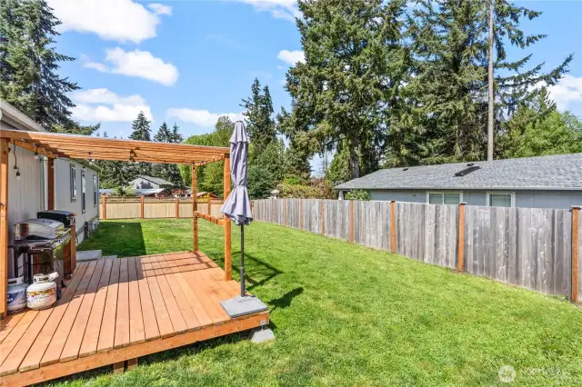 Fully Fenced back yard