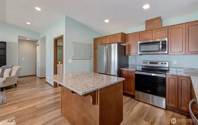 Kitchen with island.