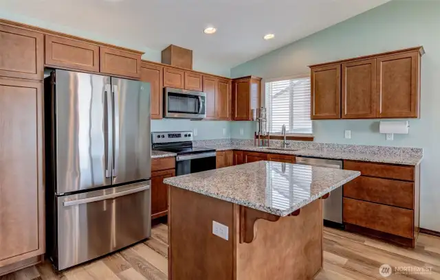 Kitchen with island.