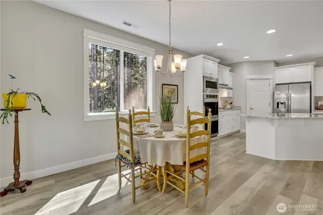 Entertaining is easy with the dining area open to the kitchen.