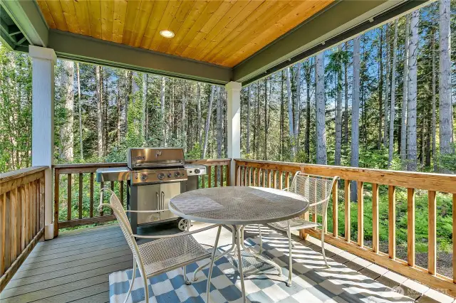 Covered deck expands your outdoor living.