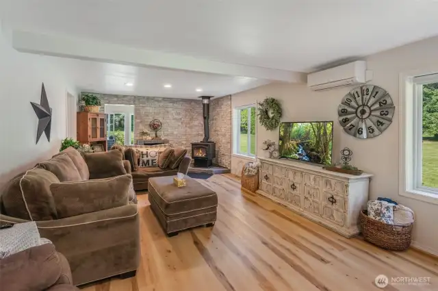 Wider angle of spacious living room
