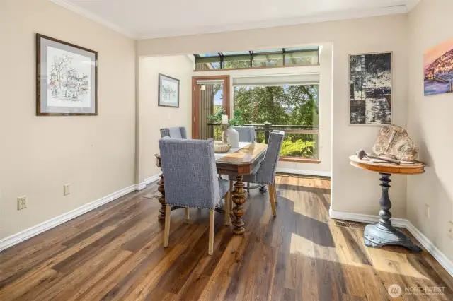 Big Windows & Skylight make this area light and bright