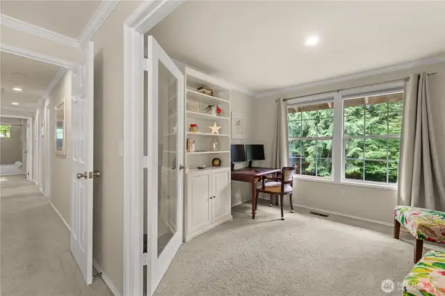 This area could be used many ways. Office, reading nook, library, nursery, getaway spot... you name it!