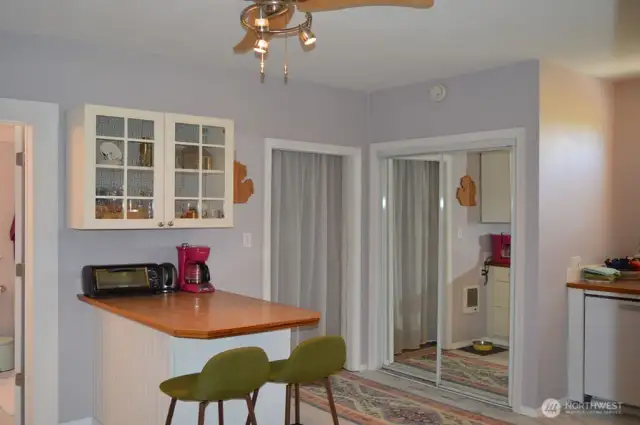 Unit #1 Eat In Kitchen with W/D in the closet
