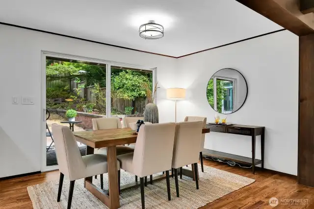 Who doesn't love a dining space big enough to entertain and just off of the kitchen?