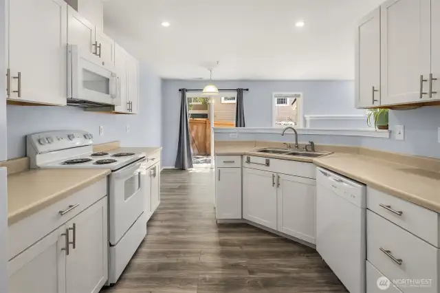 Open kitchen.