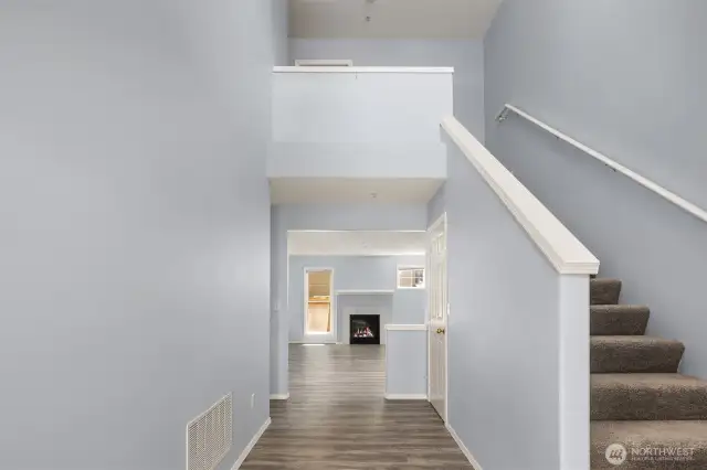 All bedrooms upstairs for privacy.