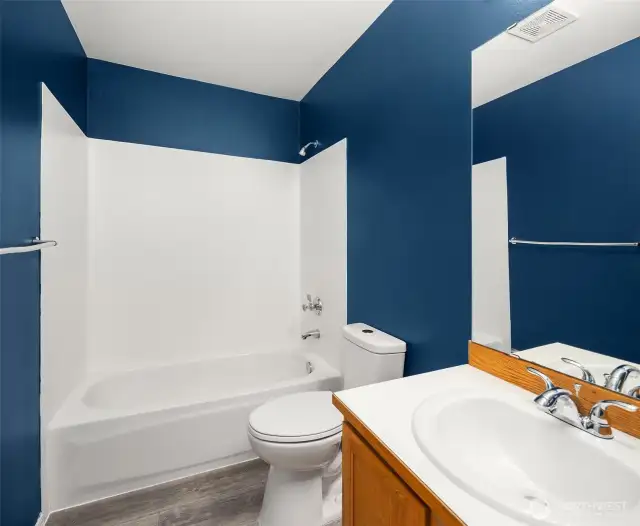 Hallway bathroom.