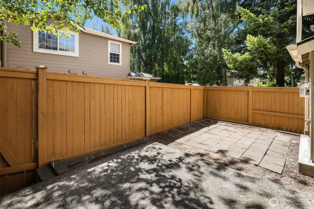 Your private patio and yard.
