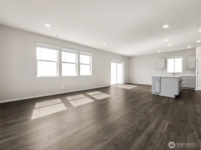 Incredible open great room and kitchen - decorate as you please! Finishes and options will vary.