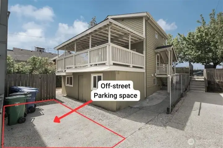 Off street parking behind your house