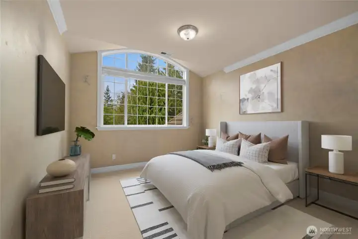 Upper bedroom suite (virtually staged)
