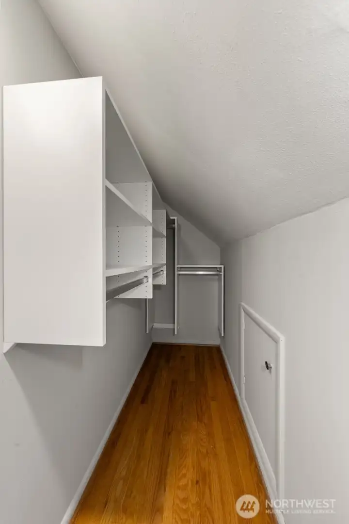 Walk-in closet upstairs