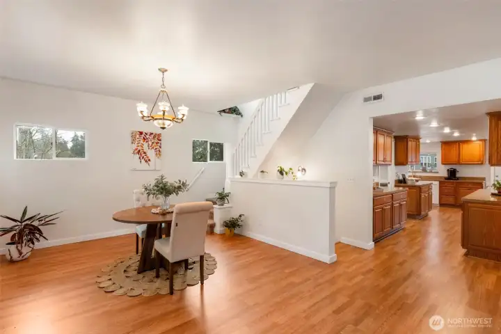 Spacious entry with optional dining space here or there is a nook off the kitchen.