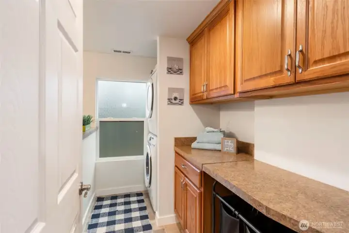 3/4 bath and laundry on main level.
