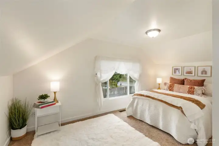 Bedroom #2 upstairs (home is 3 bedrooms)