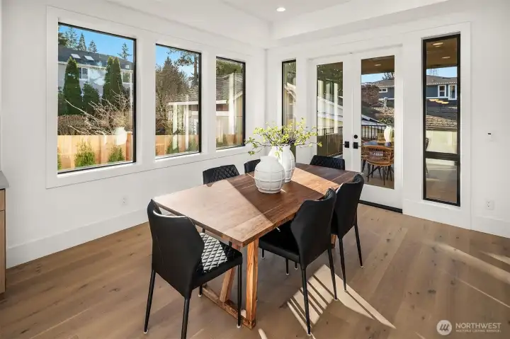 Designated den and dining room