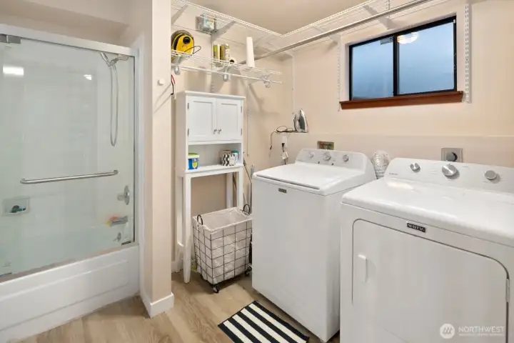 Laundry room in bathroom