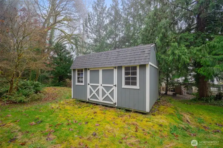 Here's one of the storage sheds. There are other areas to store items on the grounds.