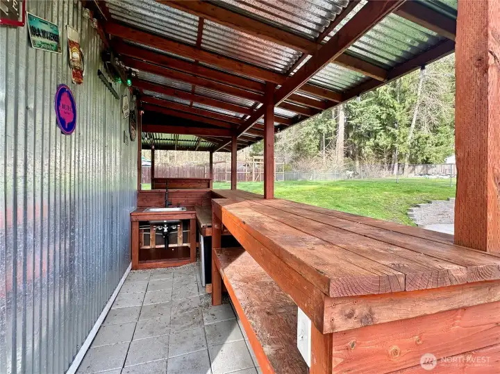 Entertaining bar area off ADU.