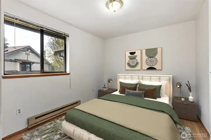 Virtually staged bedroom 2