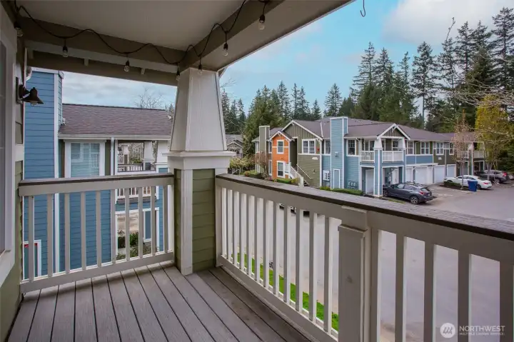 Another view of the Cozy Deck off the Living Room.