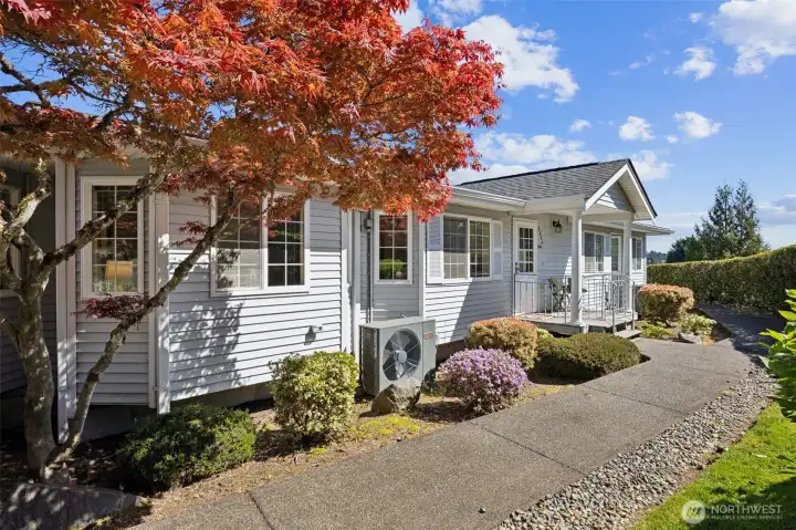 Easily accessible walkways surround the property.