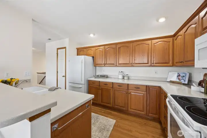 Plenty of kitchen storage.