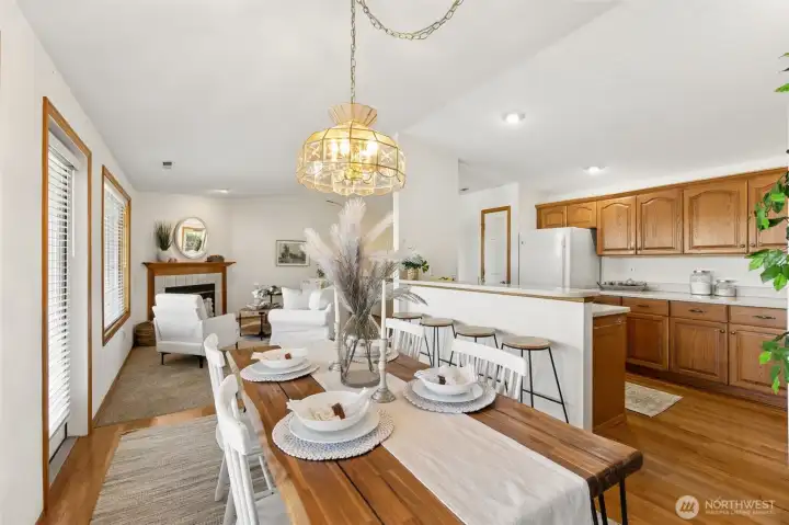 The main living area viewed from the dining room.