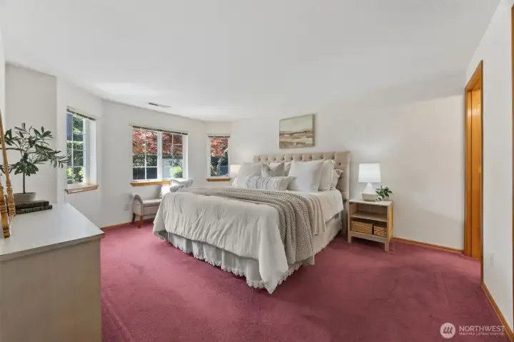 Spacious primary Bedroom.
