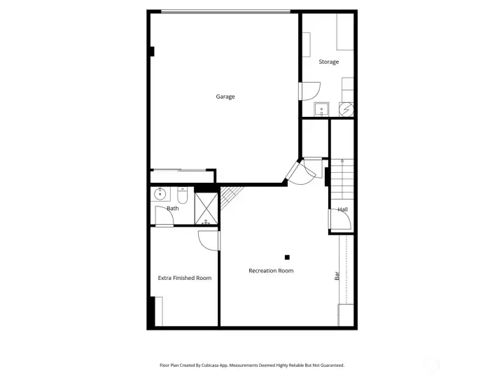 Lower Level floor plan without approximate measurements.