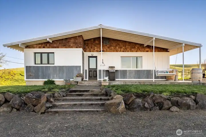MCM design with large covered porch