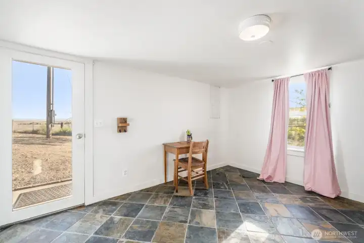 Basement bedroom 4 - egress window & door