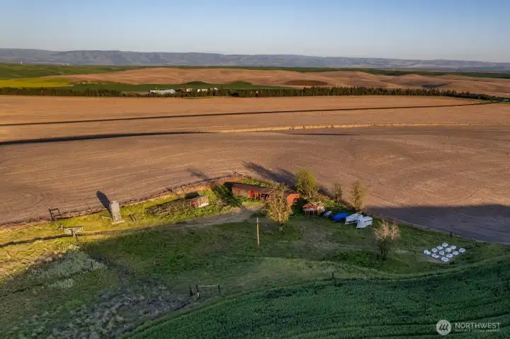 Outbuildings include animal shelter, small shed & grainery