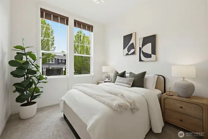 Main floor guest bedroom with its own bathroom
