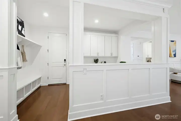 Drop zone and lots of cabinets space