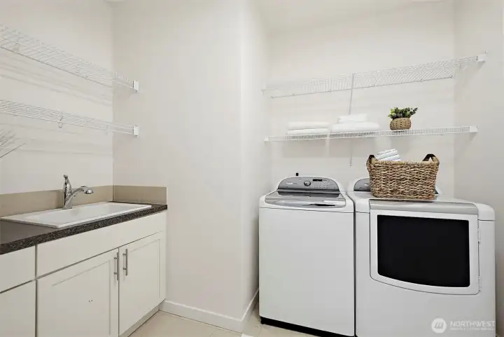 Laundry room  With sink too