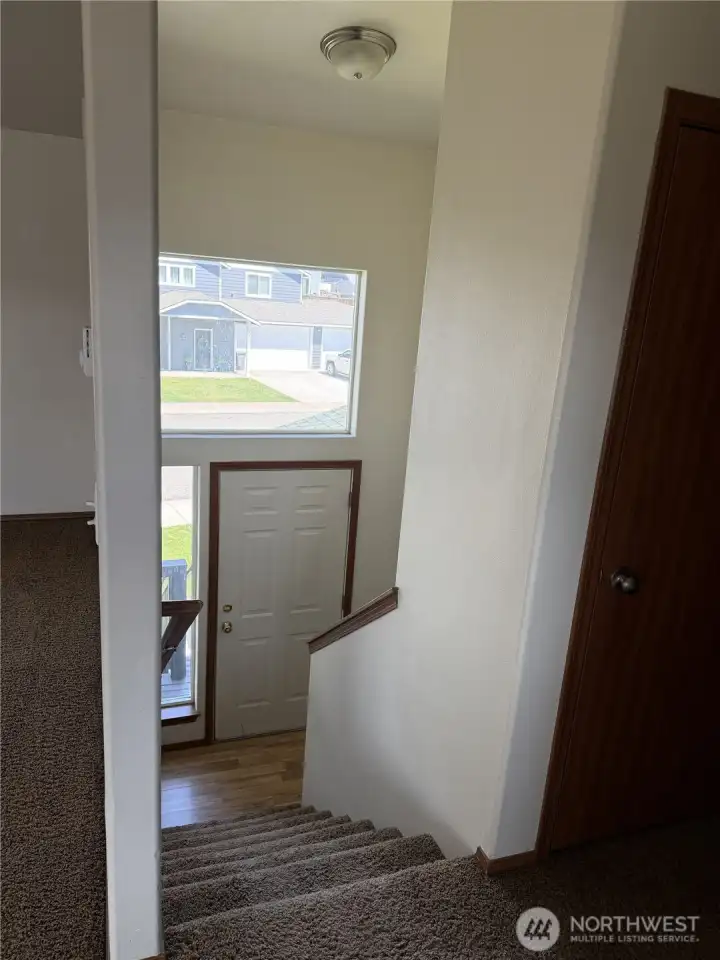 Lots of natural light in the entry way.