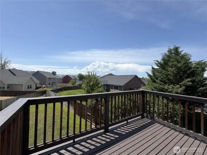 Nice view from the deck off of the dining room.
