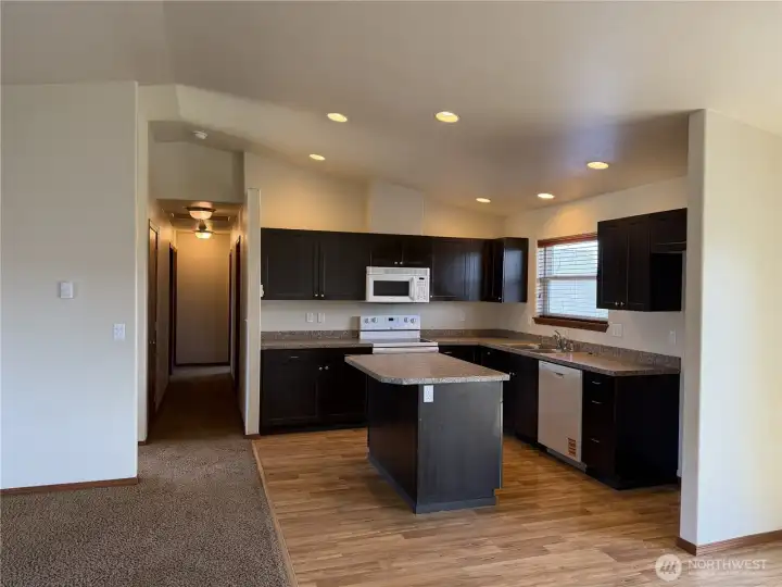 Kitchen and hallway