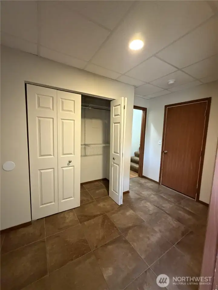 Downstairs storage