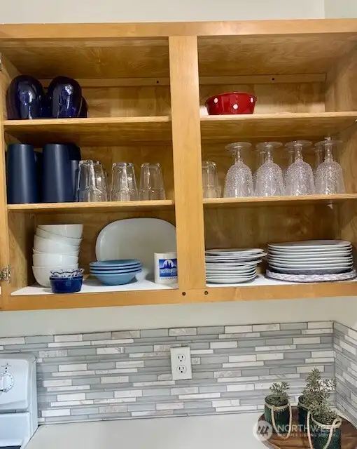 Lots of cabinets and the basics are here to use right away.