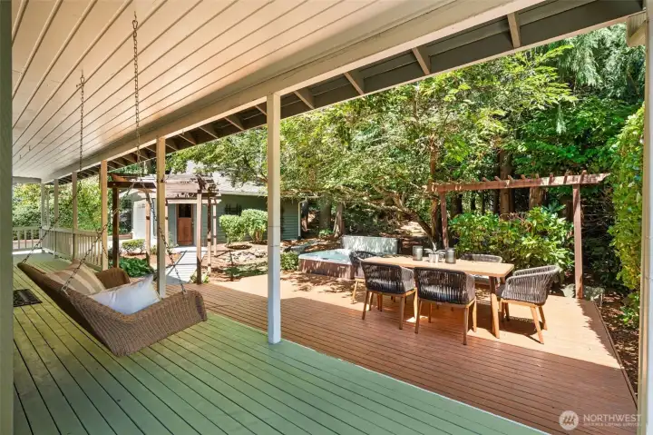 Porch swing stays with the house. Porch swing stays with the house.