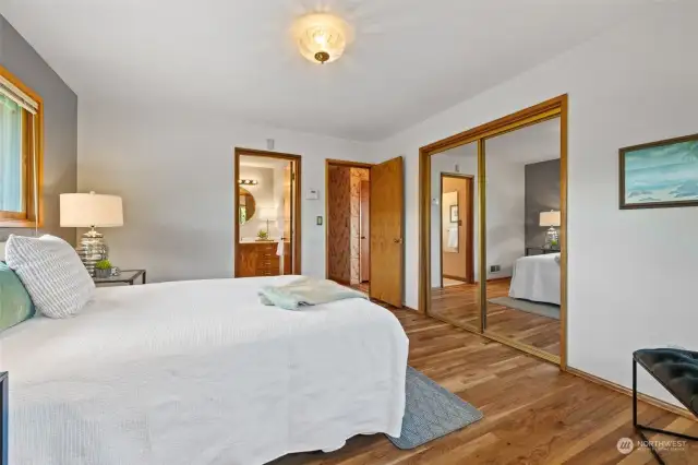 Gorgeous hardwoods and large closet