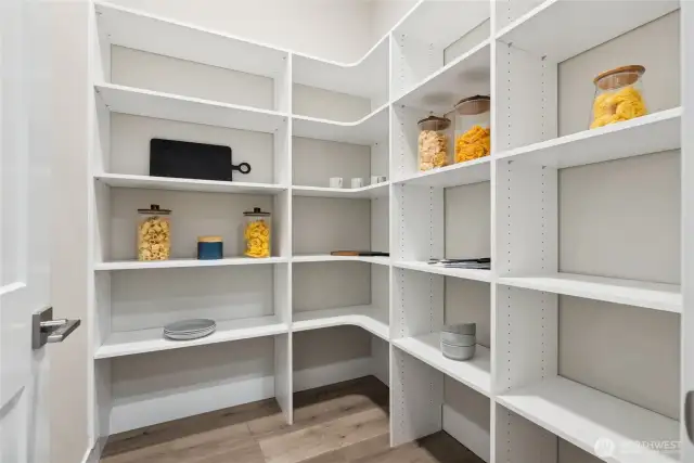 Large pantry. Photos are for representational purposes only.  Colors and options may vary.