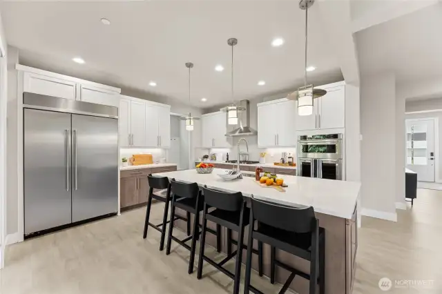 48" built-in KitchenAid refrigerator is included. Photos are for representational purposes only.  Colors and options may vary.