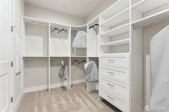 Closet organizers are included in Primary Suite. Photos are for representational purposes only.  Colors and options may vary.
