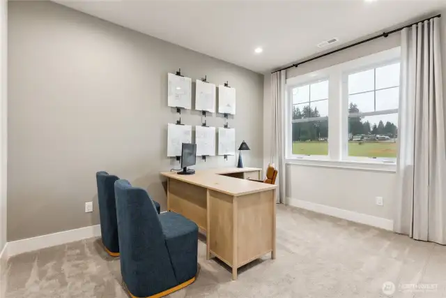 Upstairs Bedroom is shown as office. Photos are for representational purposes only.  Colors and options may vary.