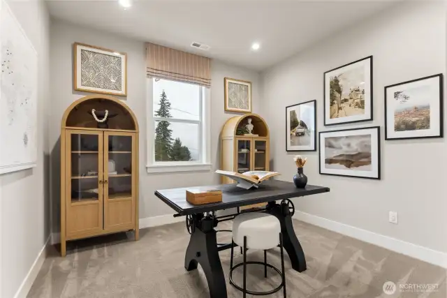 Upstairs Bedroom is shown as 2nd office. Photos are for representational purposes only.  Colors and options may vary.